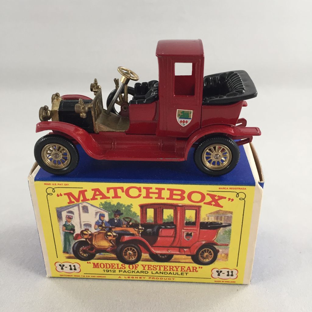 Matchbox Lesney 1912 PACKARD LANDAULET with Original Box Y-11 Models of  Yesterday 50:1 Scale 1964